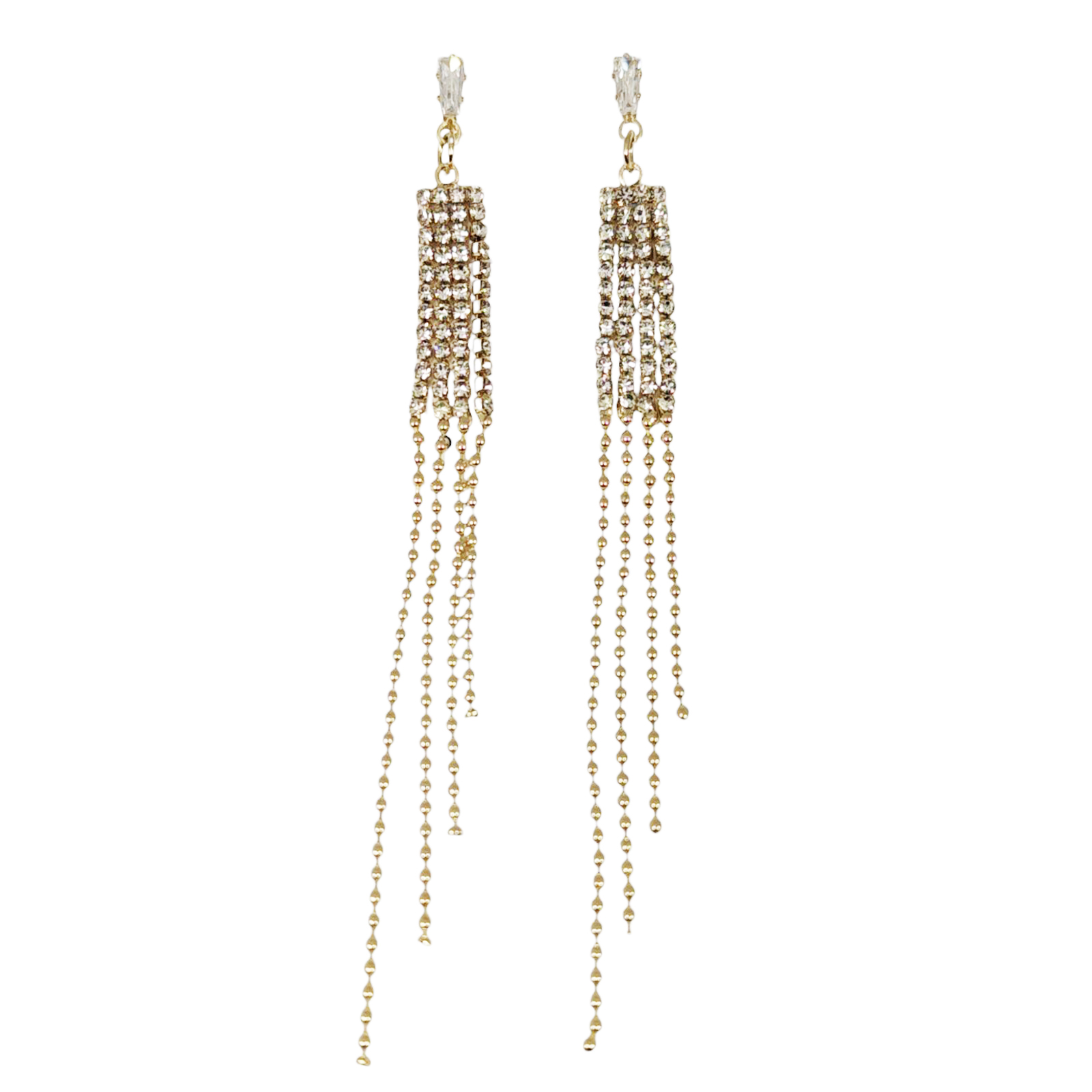 Boucles créateur \'Arégonde\' blanc doré - 100x8 mm - [S1386]