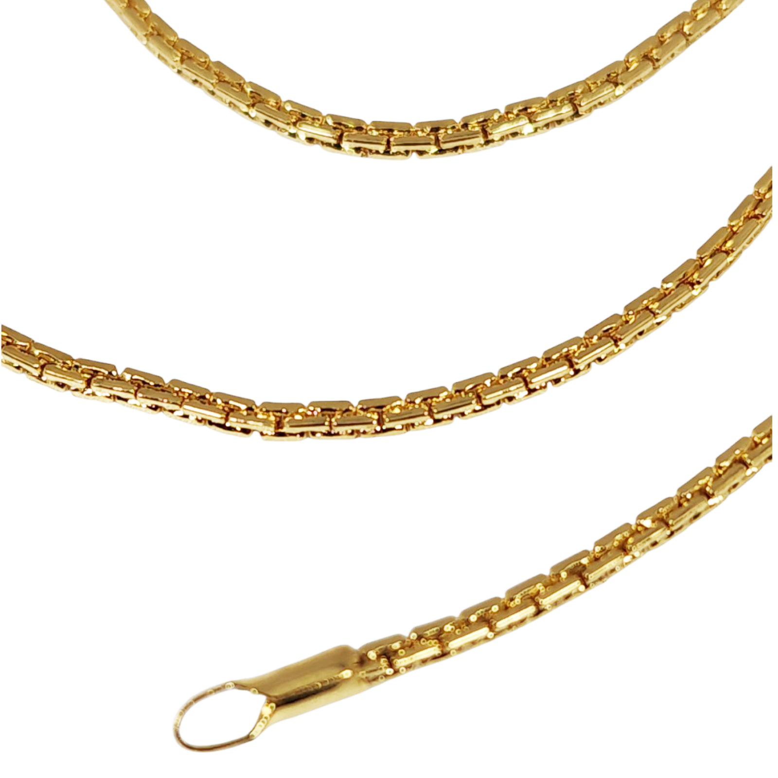 Collier acier  \'Chorégraphie\' doré - 50 cm 2 mm - [S1392]