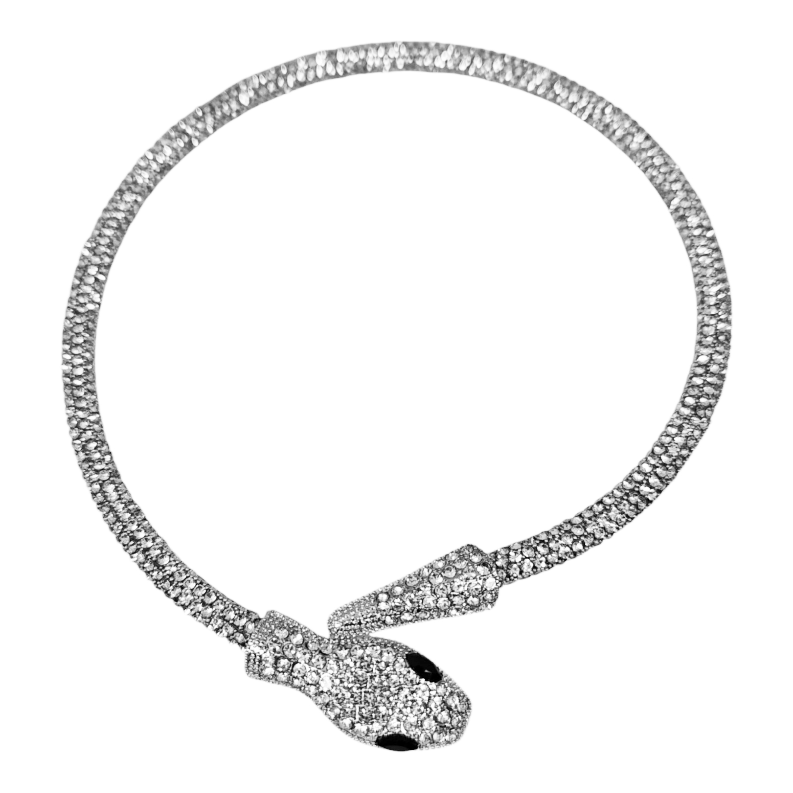 Ras de cou Créateur \'Tentation\' blanc argenté - taille unique  - [S1395]