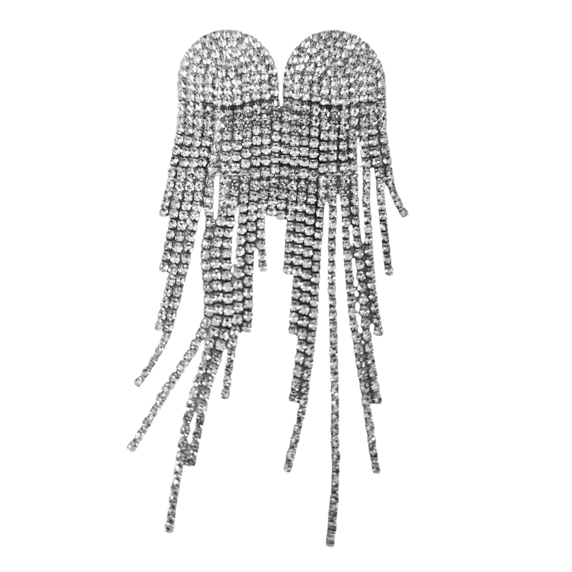 Clips Créateur \'Arégonde\' blanc argenté - 105x23 mm - [S1416]