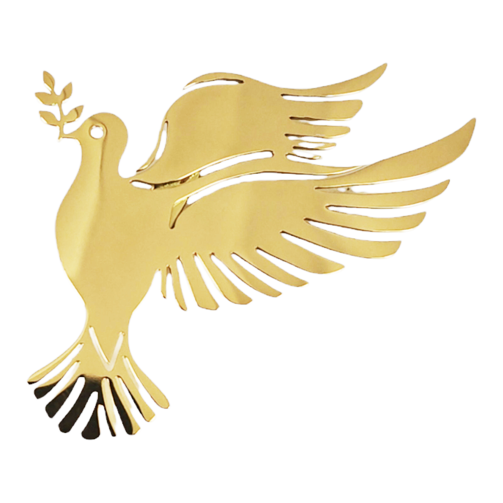 Broche créateur \'Colombe\' doré - 50x40 mm - [S1448]