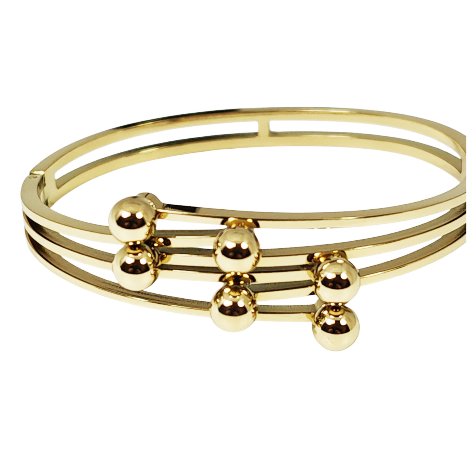 Bracelet Acier \'Cléopatra\' doré - 62 mm 20 mm - [S1492]