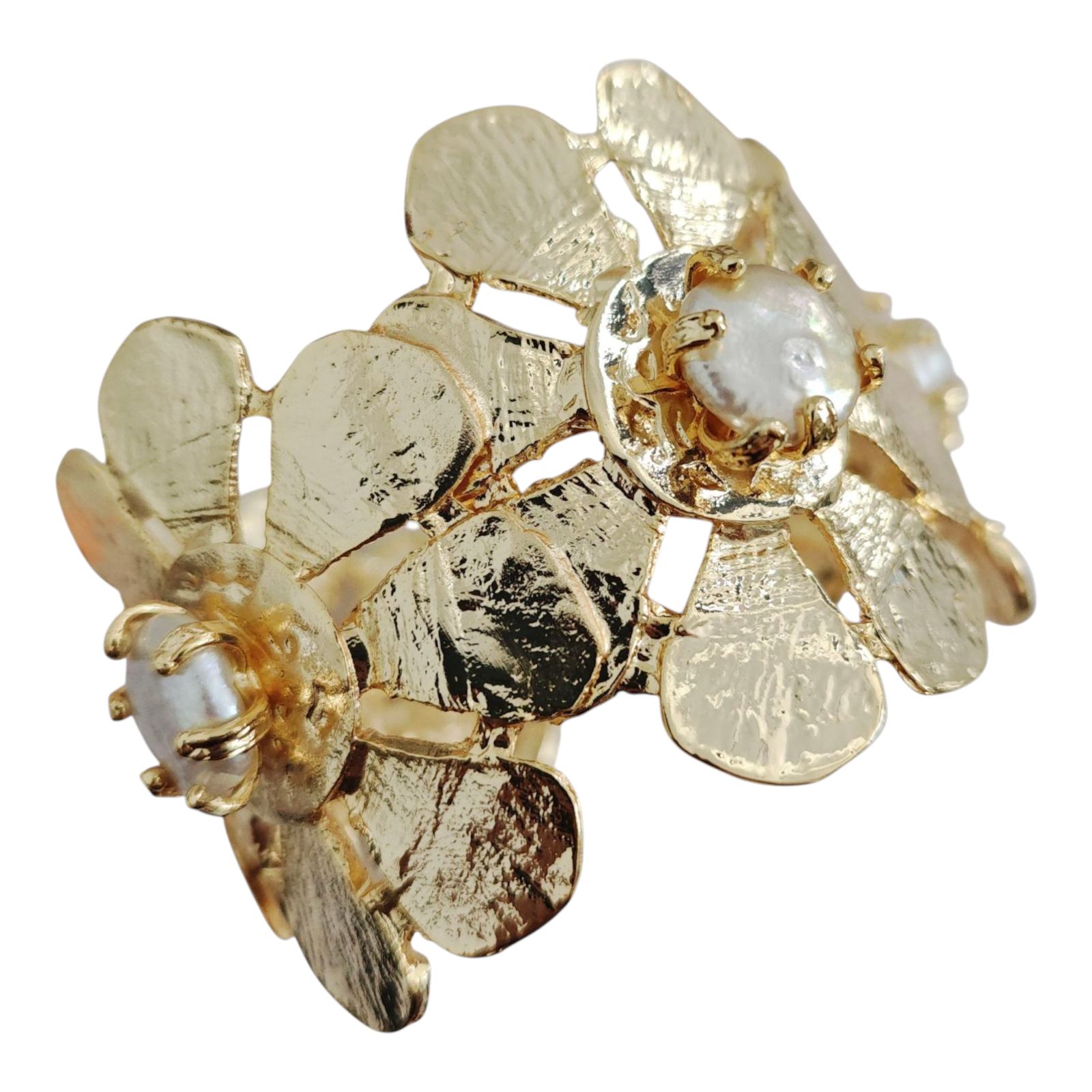 Bracelet artisanal \'Cléopatra\' doré - 65 mm 50 mm - [S1660]