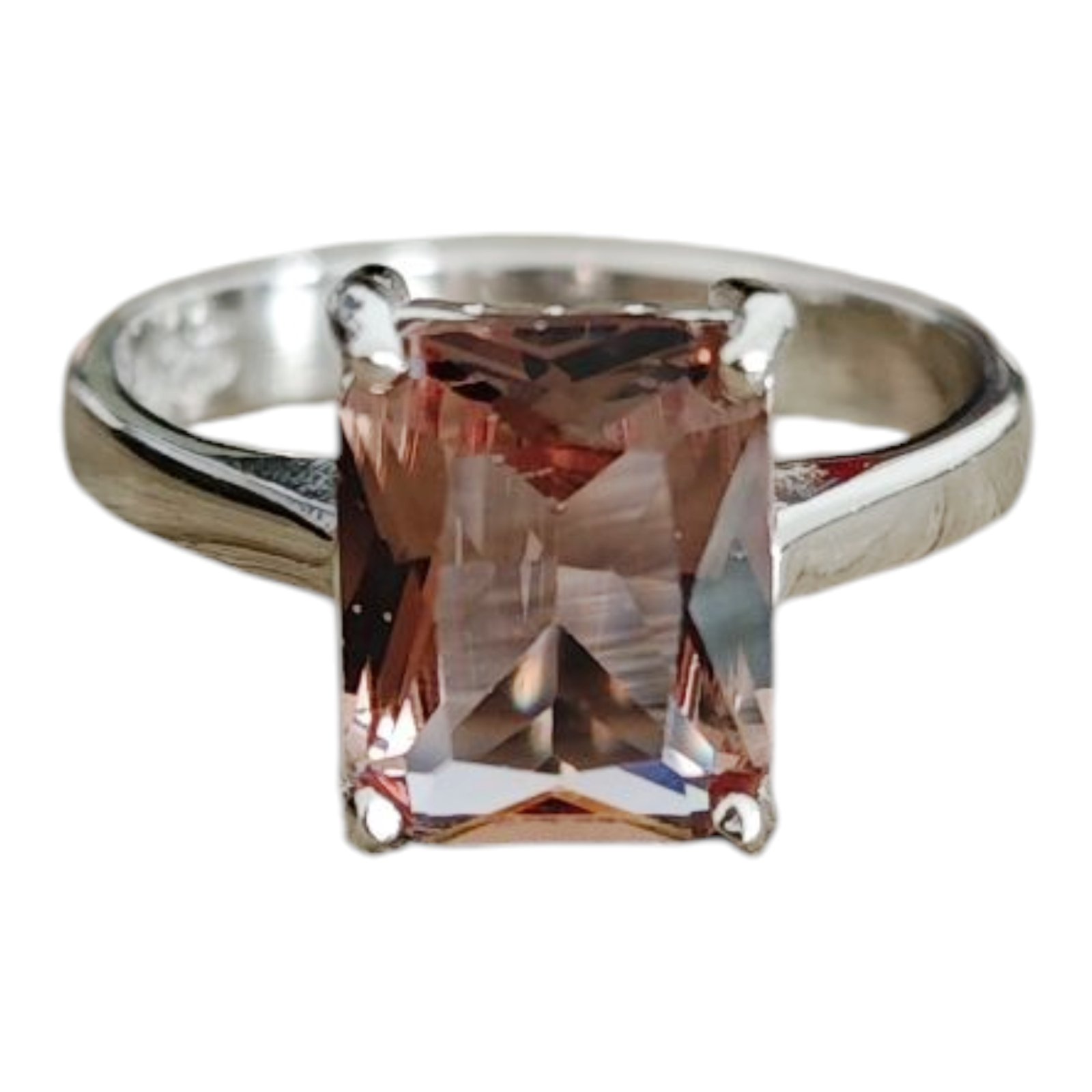 Bague Argent \'Arégonde\' sultanite argenté - 10x8 mm - [S1696]