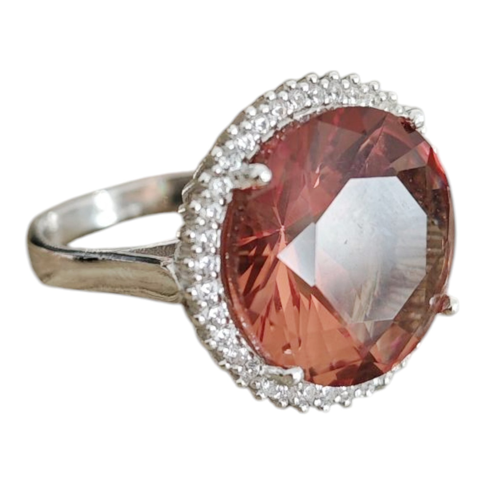 Bague Argent \'Arégonde\' sultanite argenté - 20 mm - [S1697]