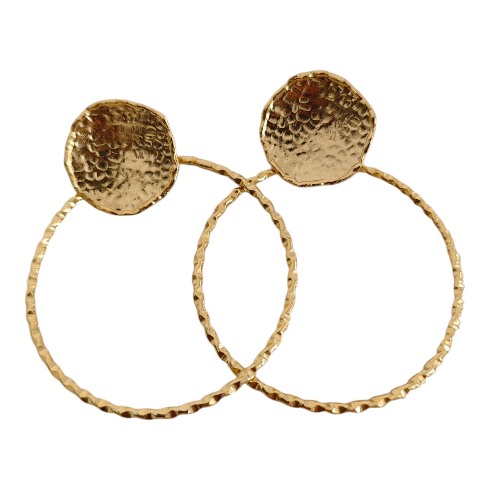 Boucles artisanales \'Cléopatra\' argenté vieilli  - 70x55 mm - [S1719]