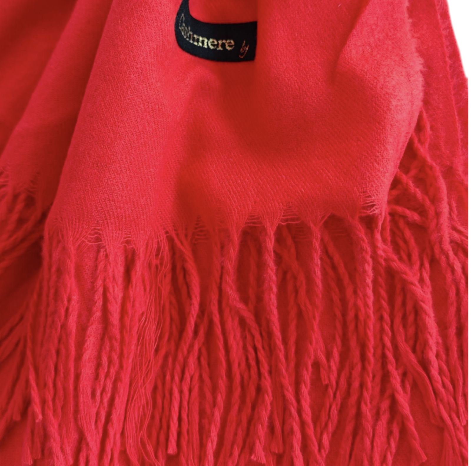Écharpe cachemire \'Epuré Cachemire\' rouge - 200x70 cm - [S1741]