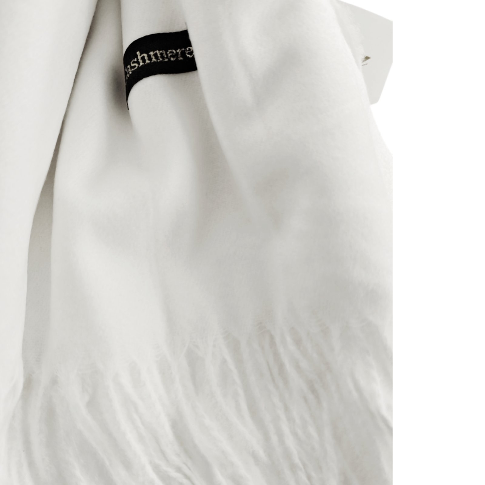 Écharpe cachemire \'Epuré Cachemire\' blanc - 200x70 cm - [S1745]