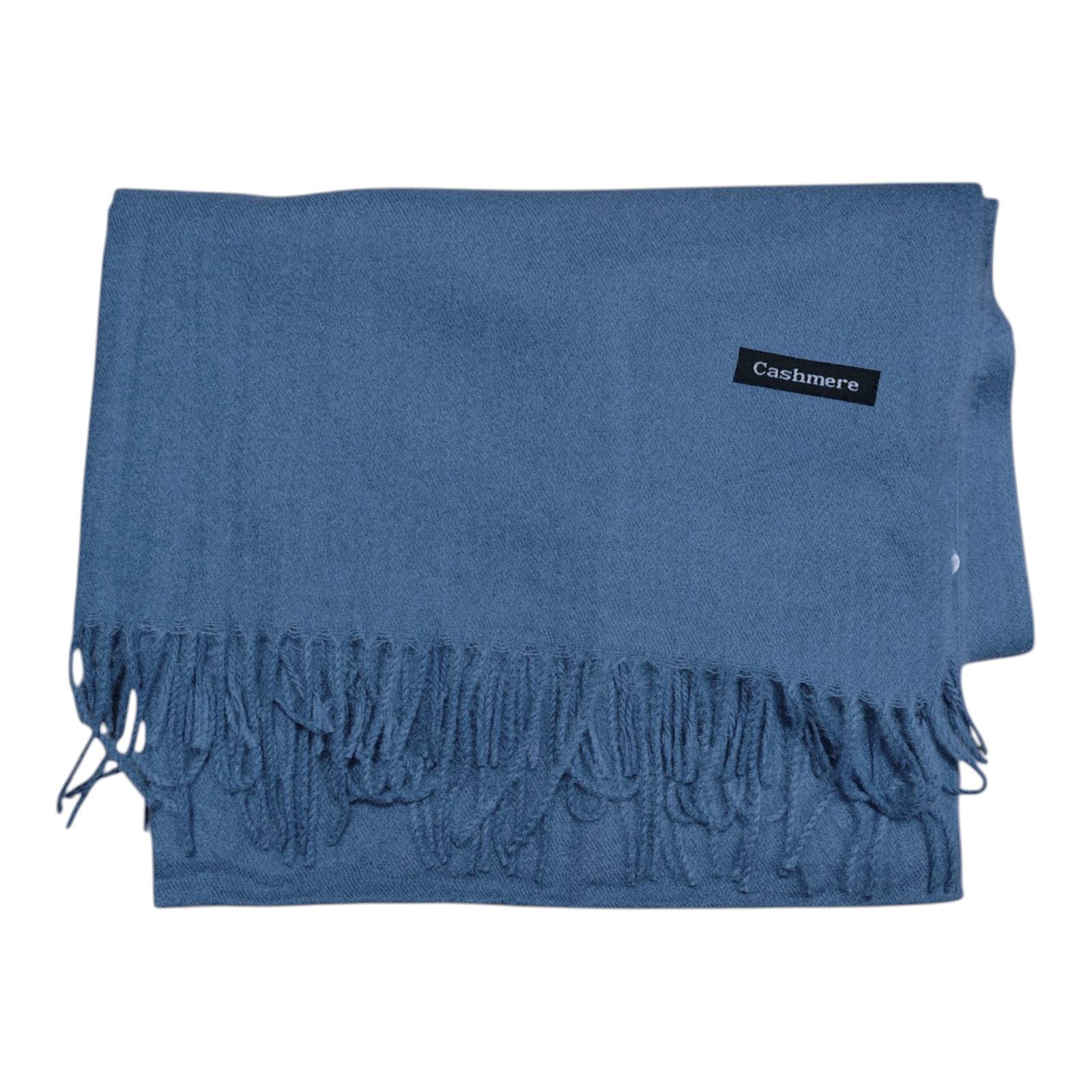 Écharpe cachemire \'Epuré Cachemire\' bleu jean - 200x70 cm - [S1751]