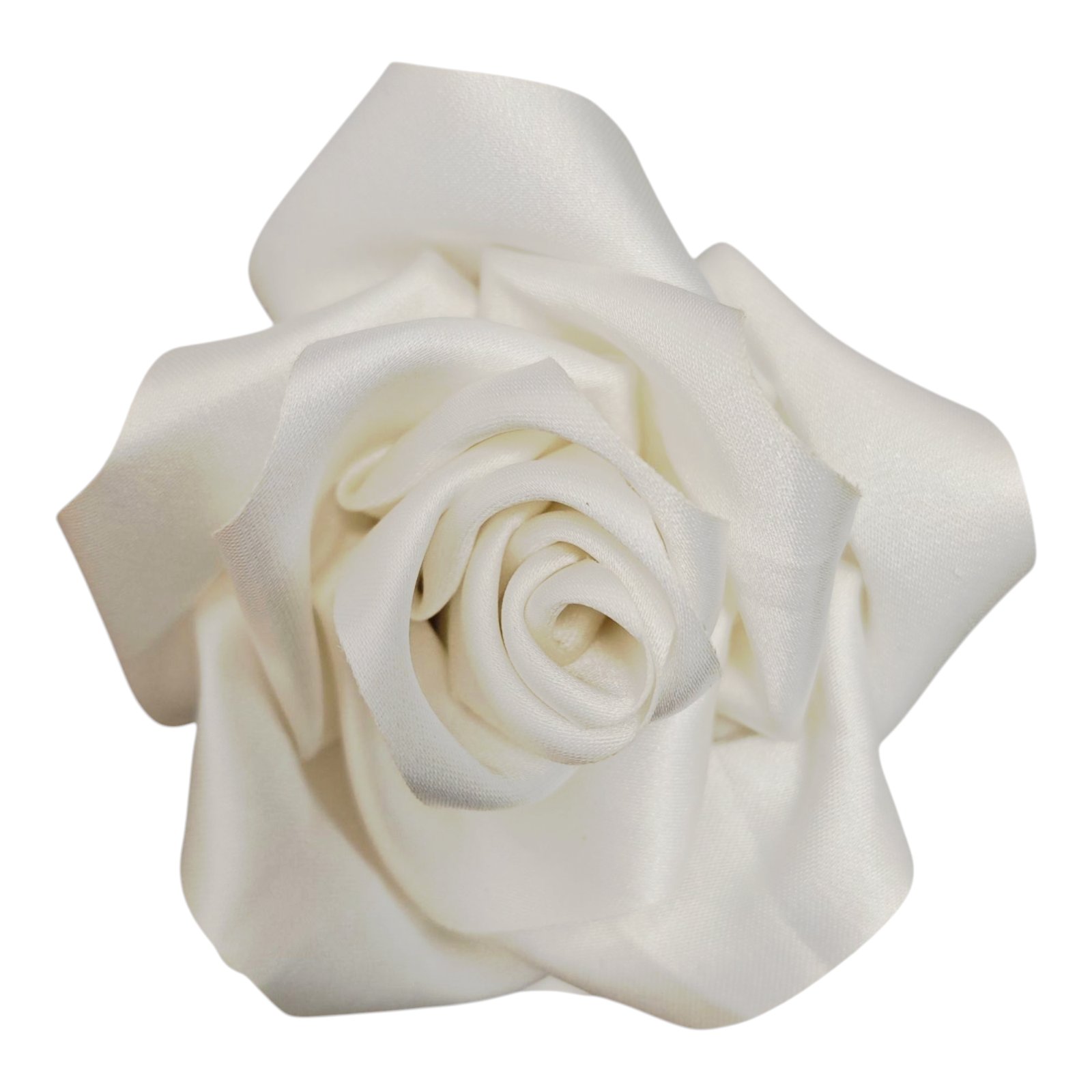 Broche Créateur \'Rose Féérique\' blanc - 10 cm - [S1754]