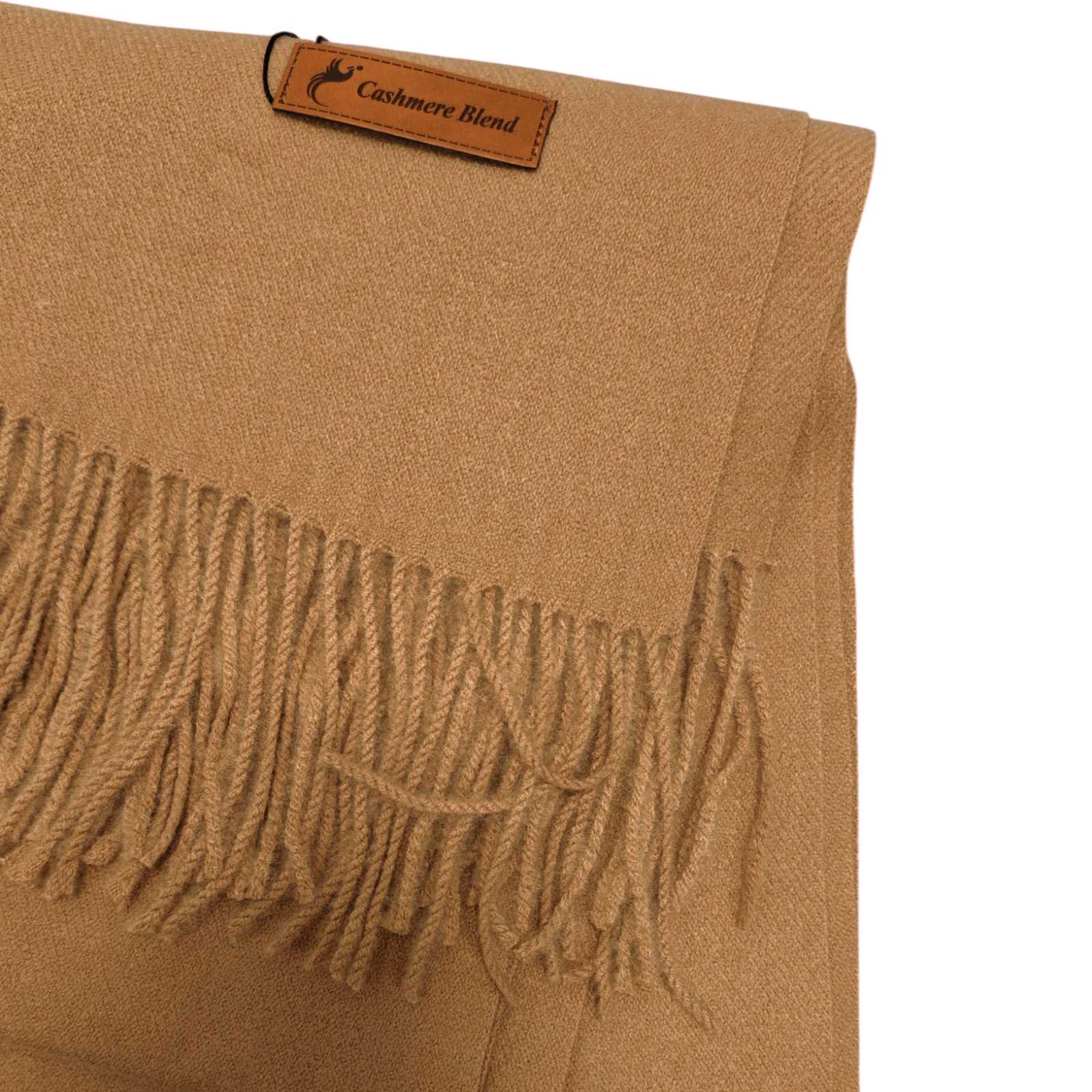 Écharpe laine cachemire \'Highlands\' camel - 200x70 cm - [S1755]
