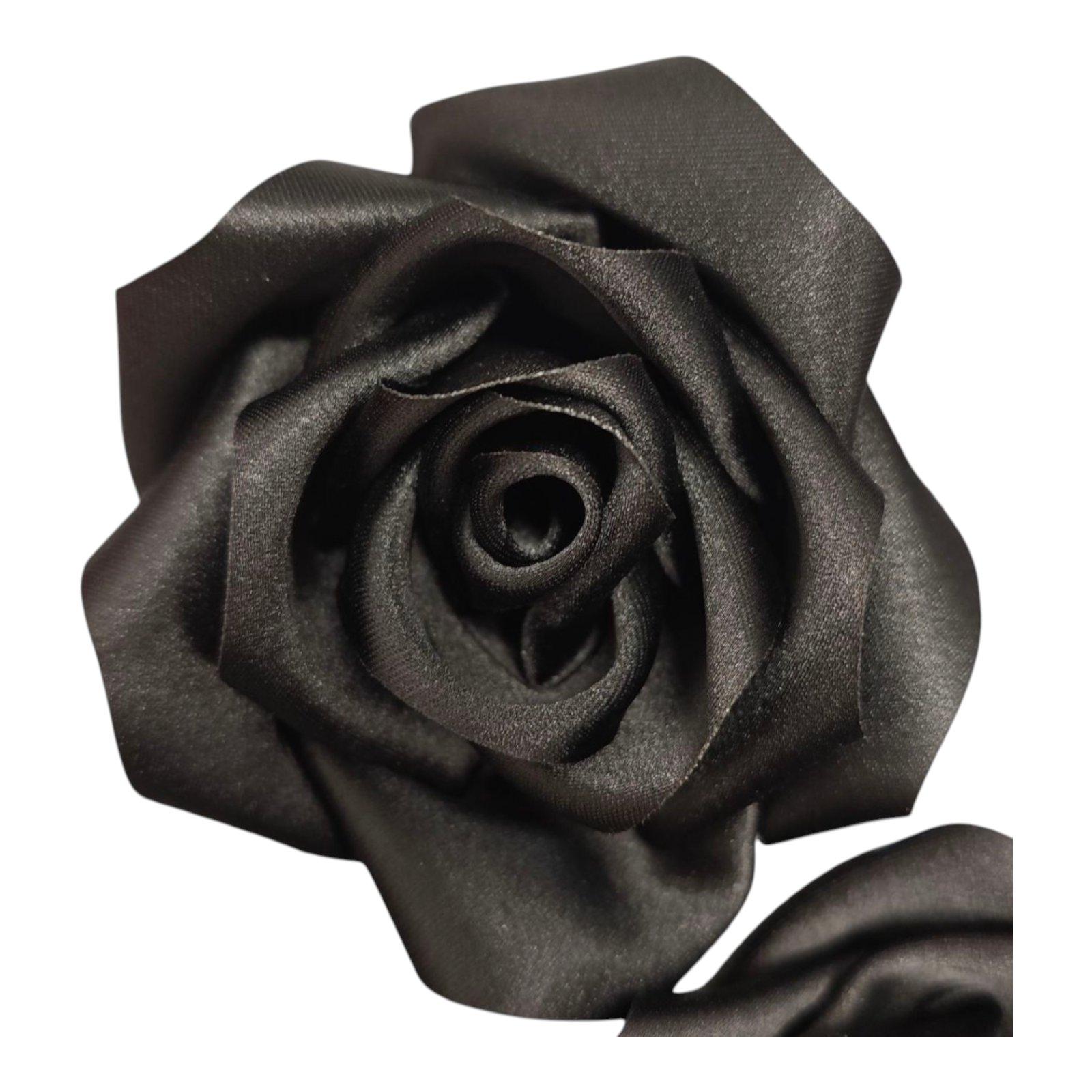 Broche Créateur \'Rose Féérique\' noir - 10 cm - [S1756]