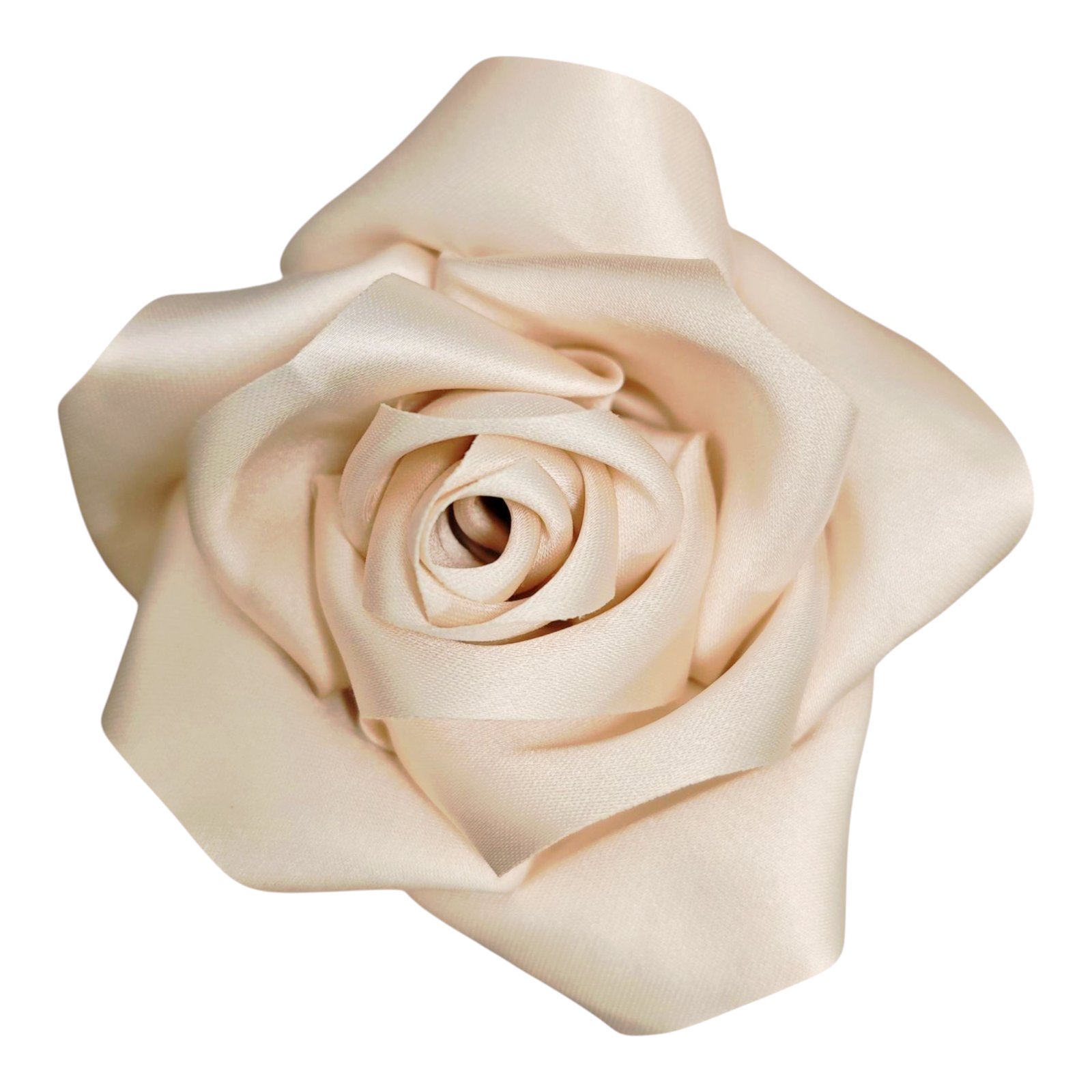 Broche Créateur \'Rose Féérique\' ivoire - 10 cm - [S1758]