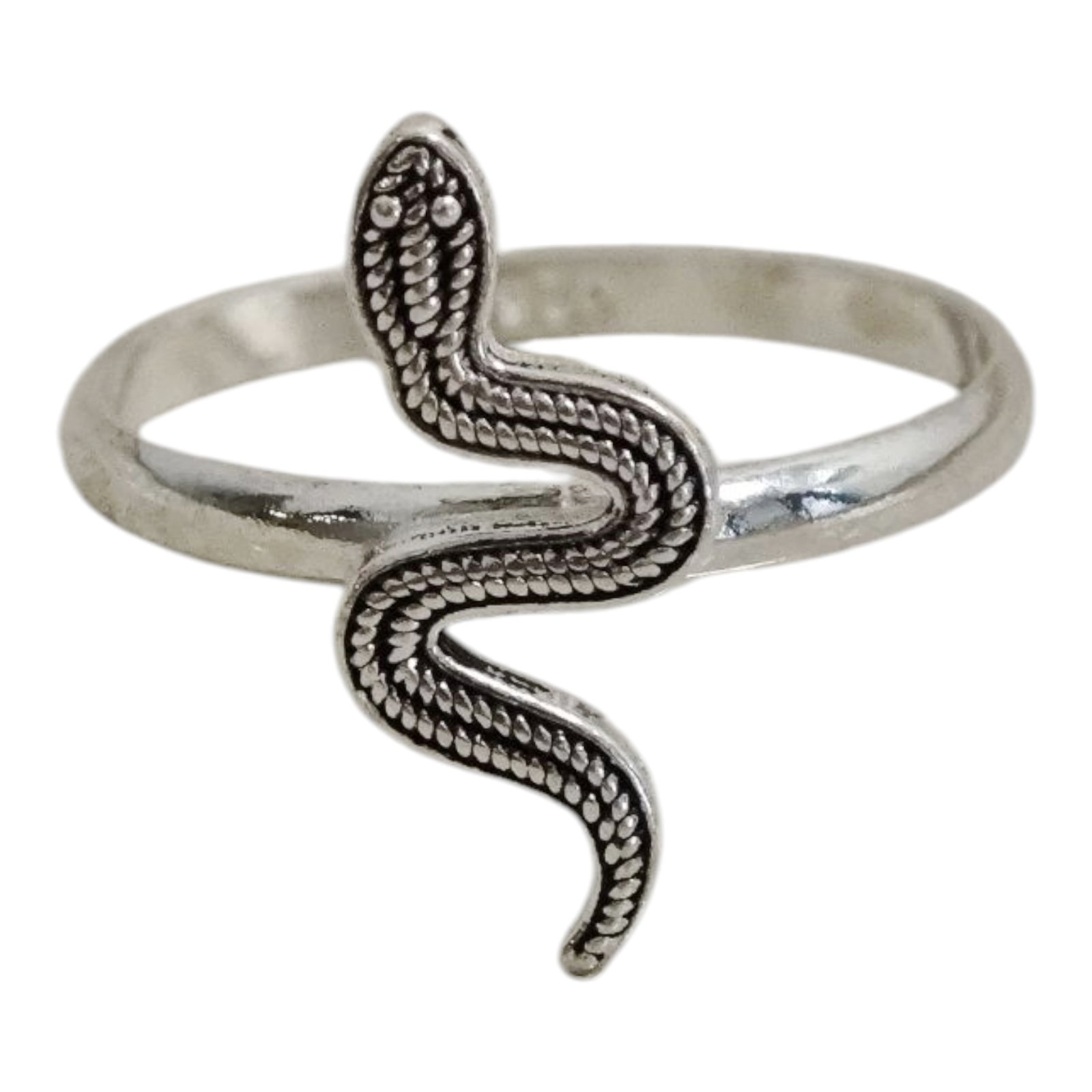 Bague Argent \'Tentation\' argenté - 18x8 mm - [S1804]