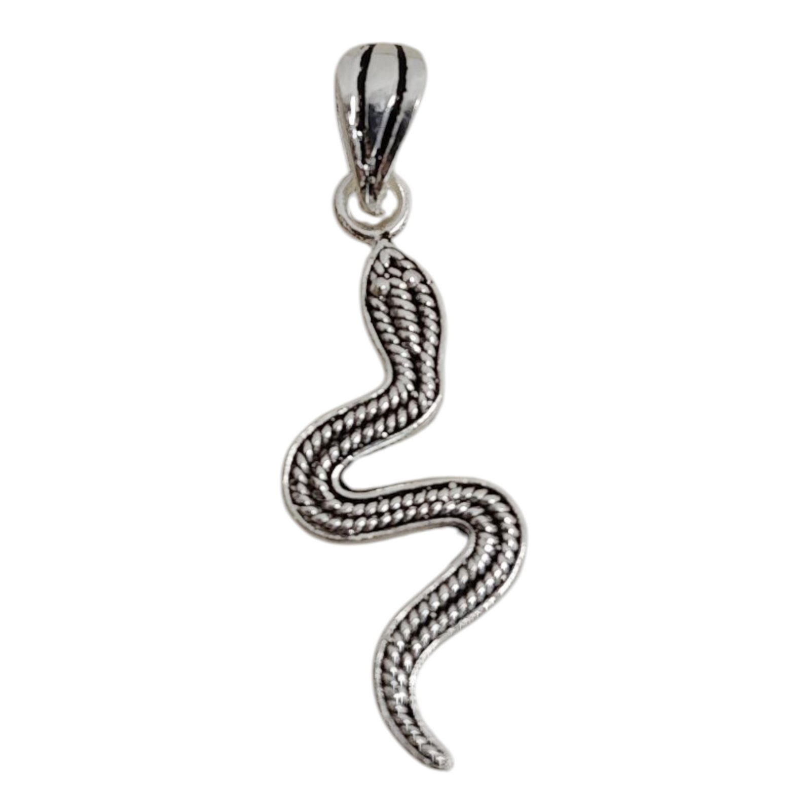 Pendentif Argent \'Tentation\' argenté - 25x10 mm - [S1805]