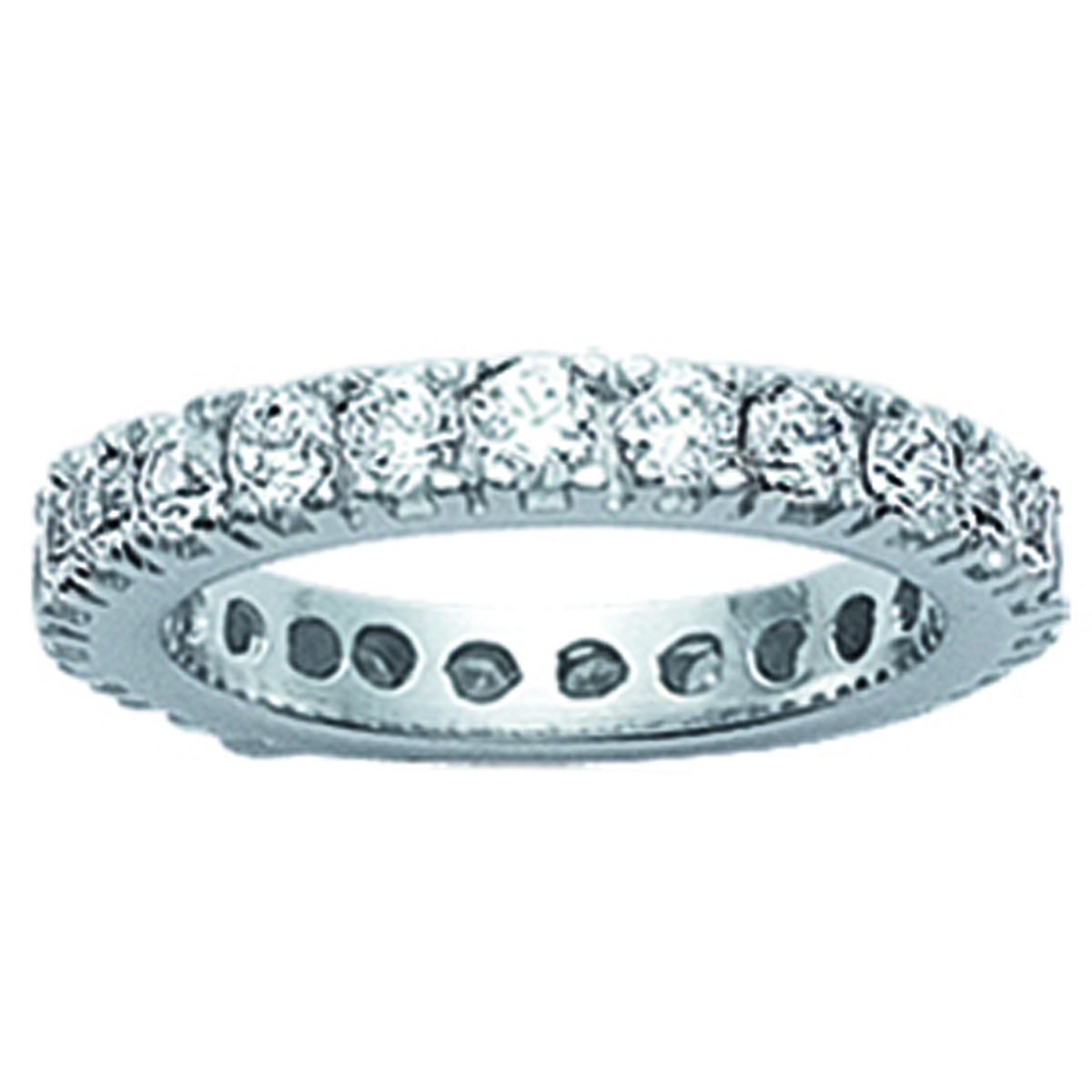 Alliance Argent \'Pour la Vie\' Blanc argenté (rhodié) - 3 mm - [E2159]