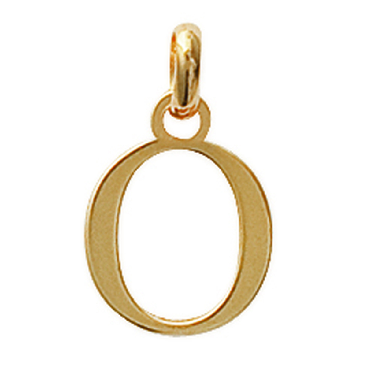 Pendentif Plaqué Or \'Lettre O\' doré - 14x10 mm - [K3666]