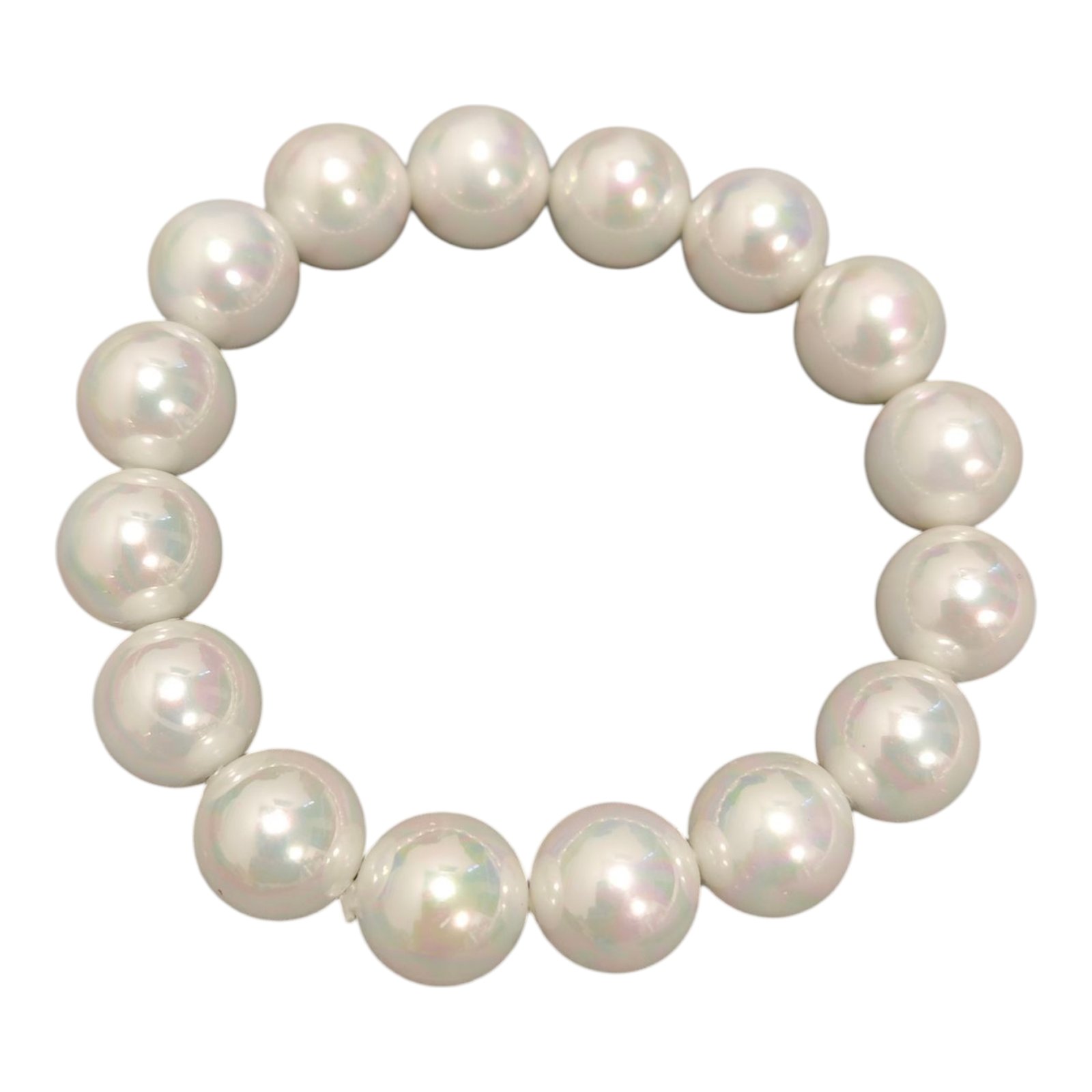 Bracelet créateur \'Perla\' ivoire - 12 mm - [S1825]