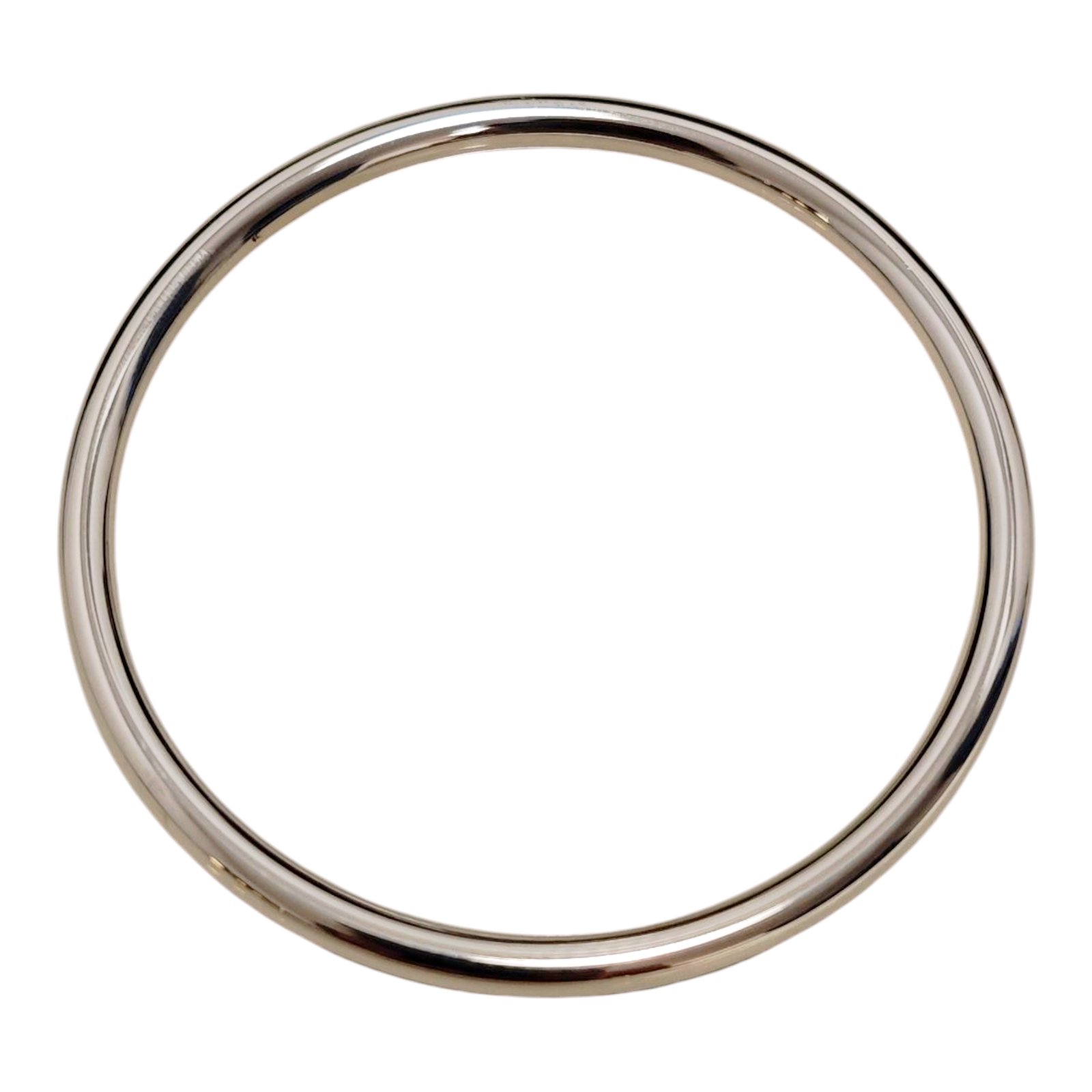 Bracelet créateur \'Jonc\' argenté - 62 mm 4 mm - [S1846]