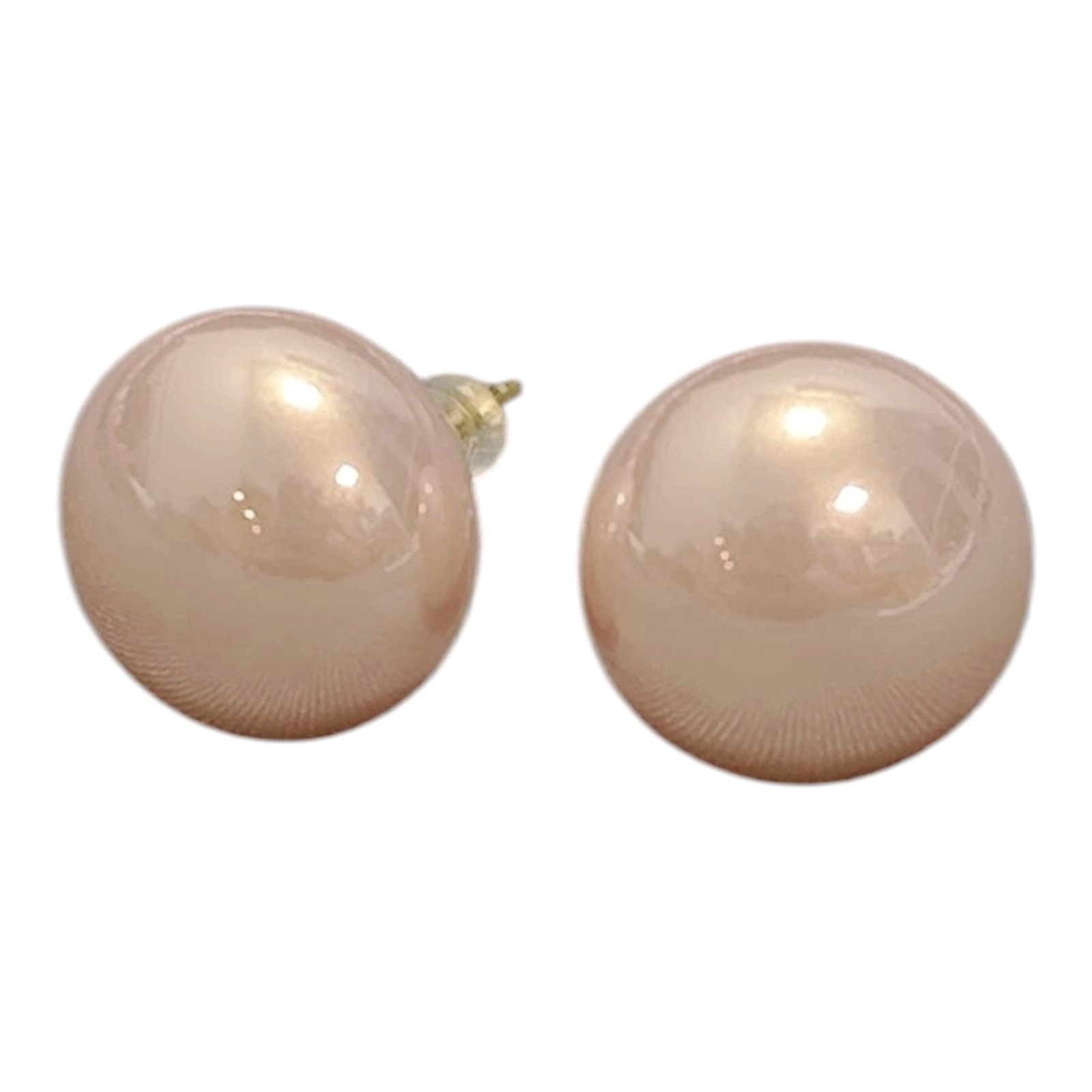 Boucles d\'oreilles \'Perla\' rosé - 14 mm - [S1856]