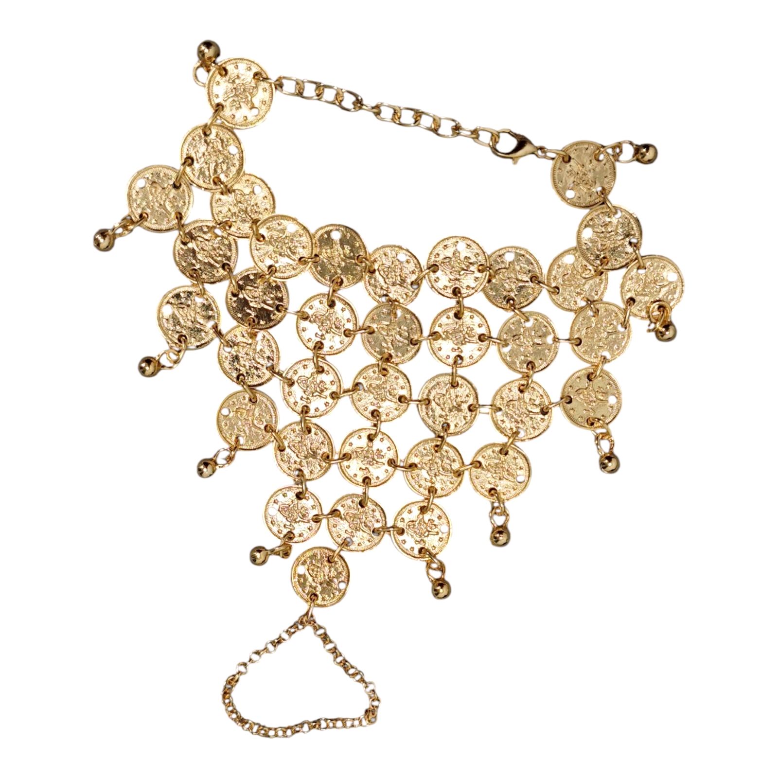 Bracelet de main \'Cleopatra\' doré - taille unique - [S1872]