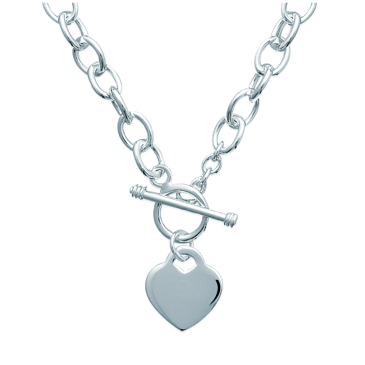 Collier Argent \'Love\' argenté - 45 cm 2 cm - [G6326]