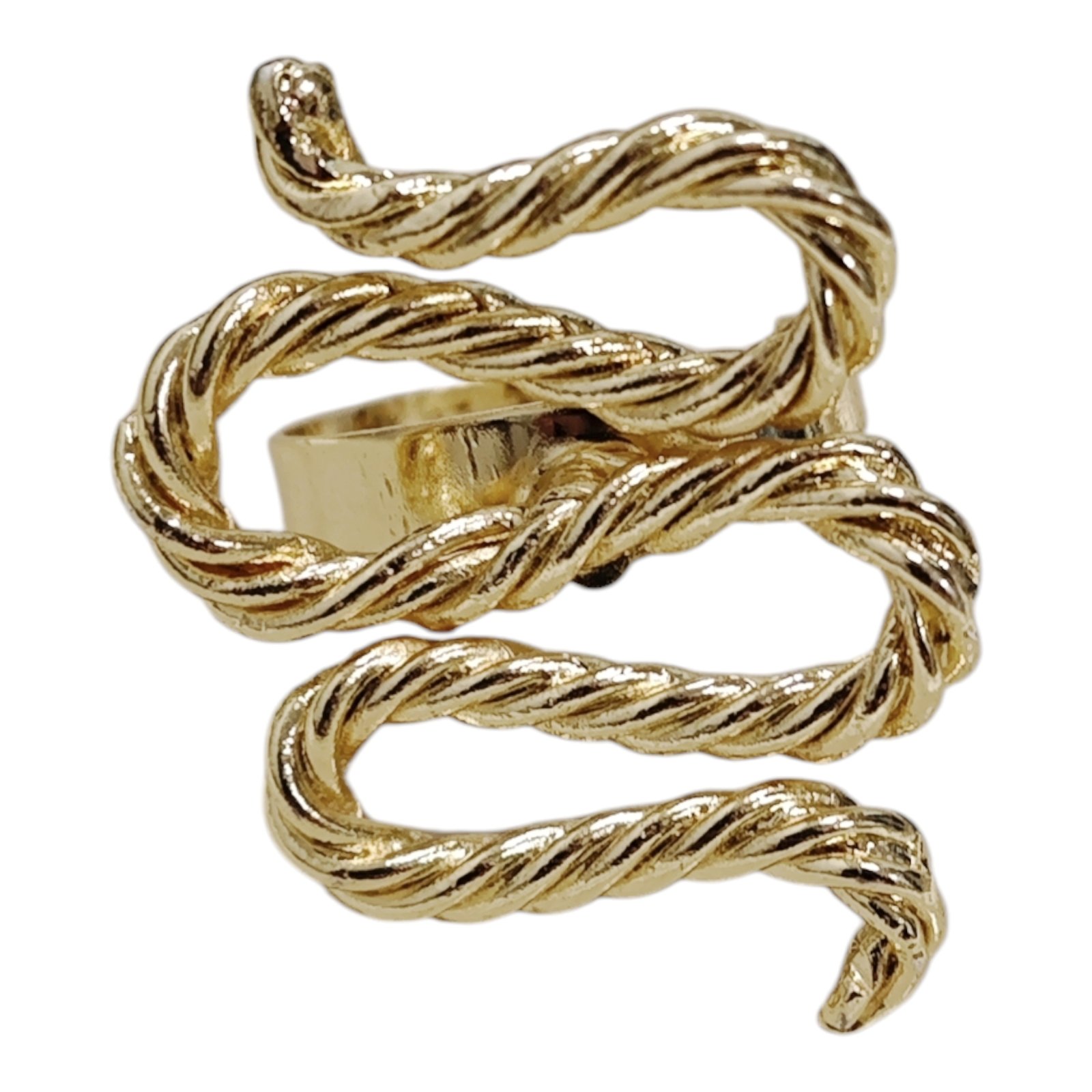 Bague Créateur \'Cléopatra\' doré - 40x30 mm - [S1897]