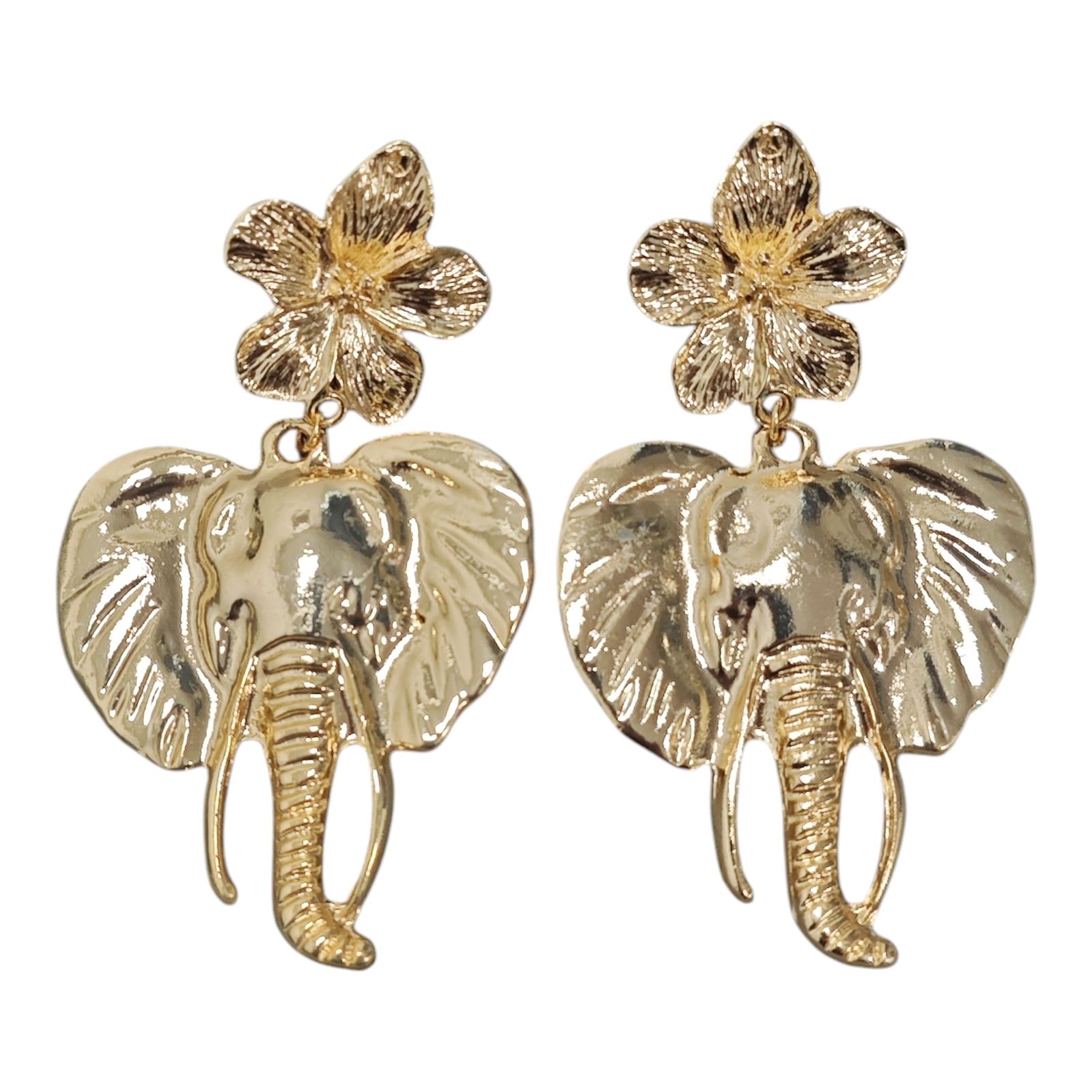 Boucles créateur \'Cléopatra\' gris doré  - 85x50 mm - [S1909]