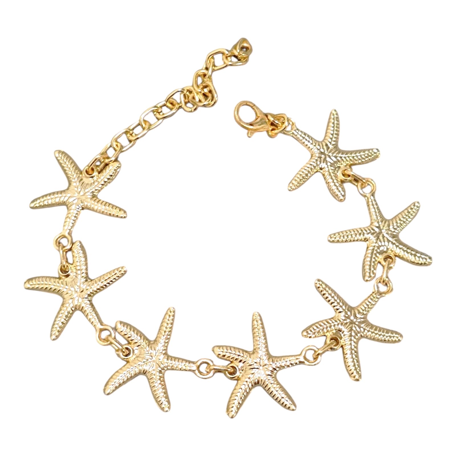 Bracelet Créateur \'Cléopatra\' doré - 23 mm (étoiles des mers) - [S1916]