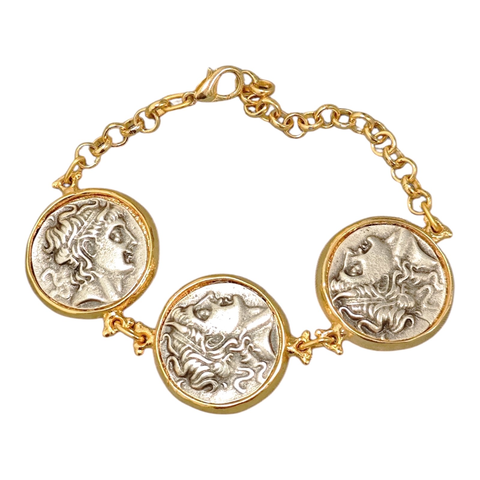 Bracelet Créateur \'Cléopatra\' doré - 25 mm (pièces) - [S1920]