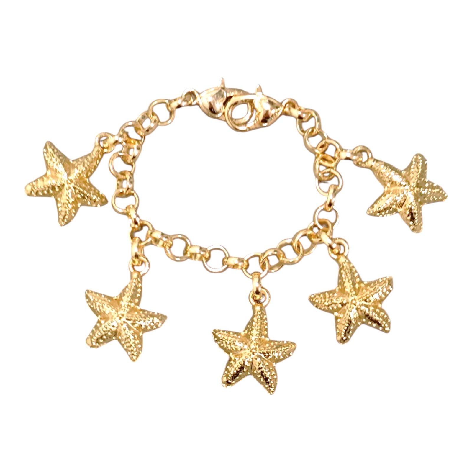 Bracelet Créateur \'Cléopatra\' doré - 25 mm (étoiles des mers) - [S1923]