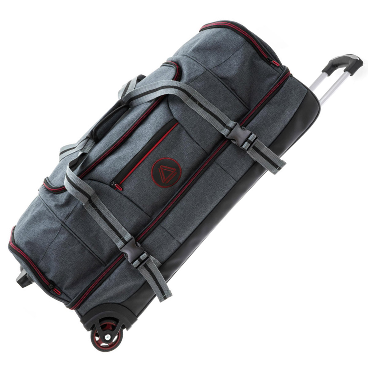 Sac de voyage Trolley \'Davidt\'s\' gris chiné (4 compartiments) - 76x37x335 cm - [Q3510]