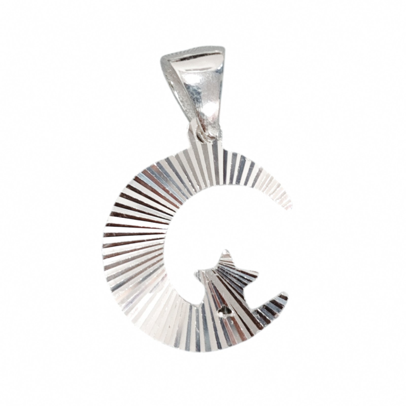 Pendentif Argent \'Islam\' blanc argenté - 17x16 mm - [S2018]