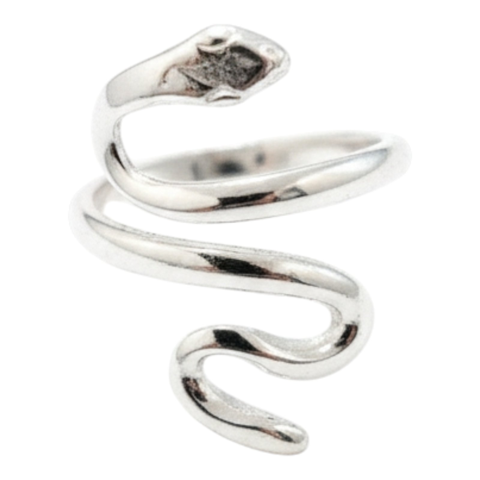 Bague Argent \'Serpent Mythique\' argenté  - 25x20 mm - [S2031]
