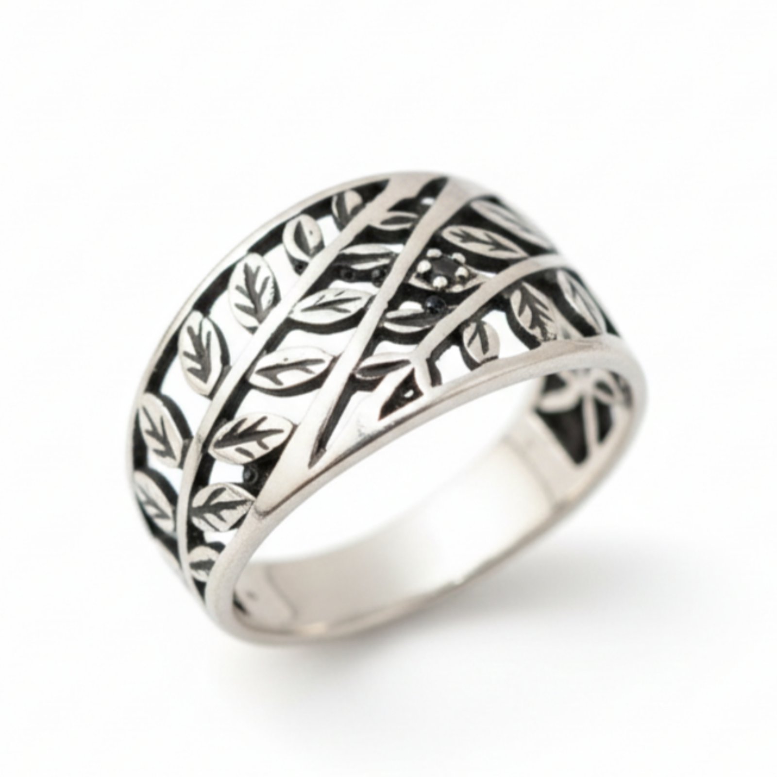 Bague Argent \'Cléopatra\' argenté vieilli - 12 mm - [S2049]