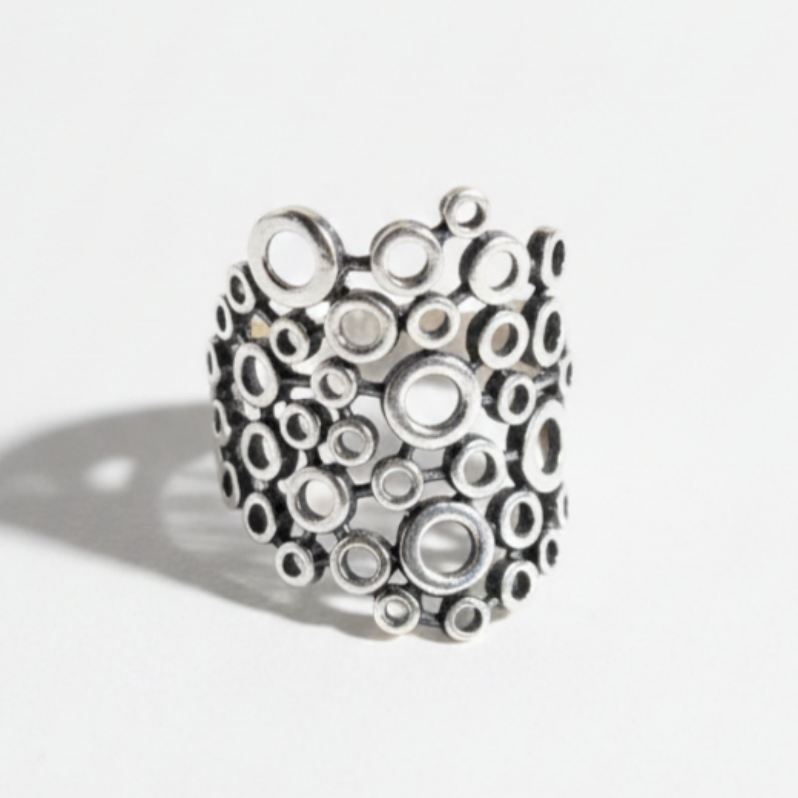 Bague Argent \'Cléopatra\' argenté vieilli - 25 mm - [S2050]
