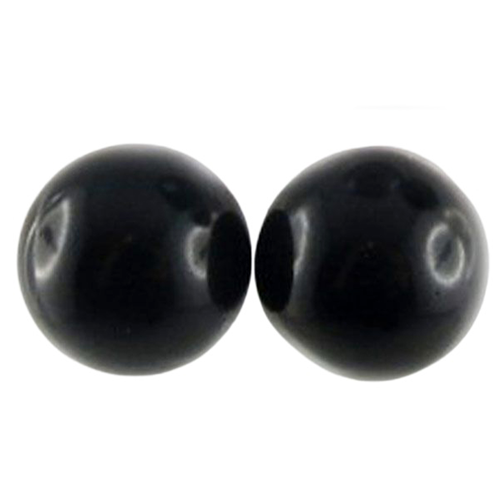 Boucles d\'oreilles \'Perla\' noir - 12 mm - [R7998]
