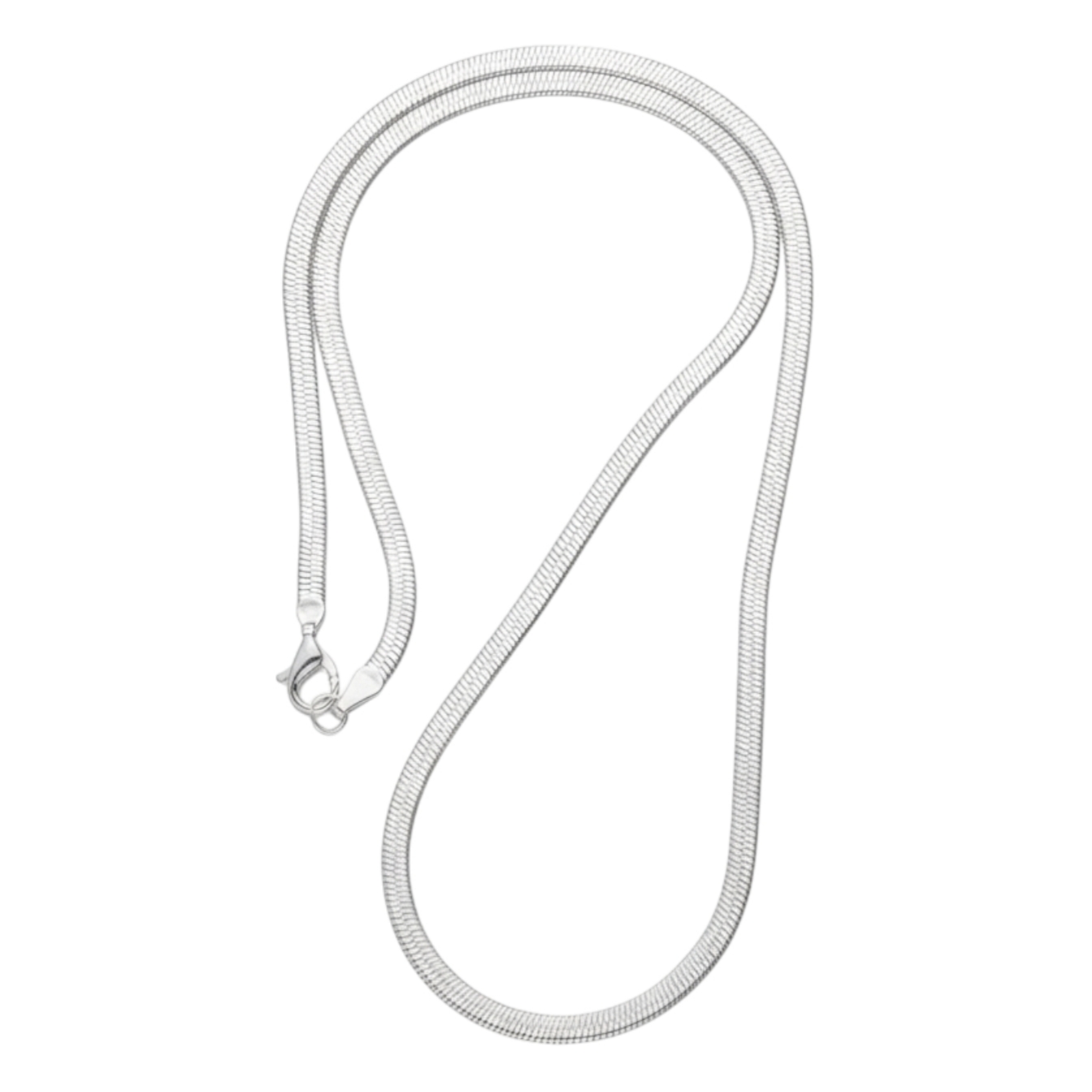Collier Argent \'Miroir Design\' argenté - 55 cm 4 mm - [S2066]