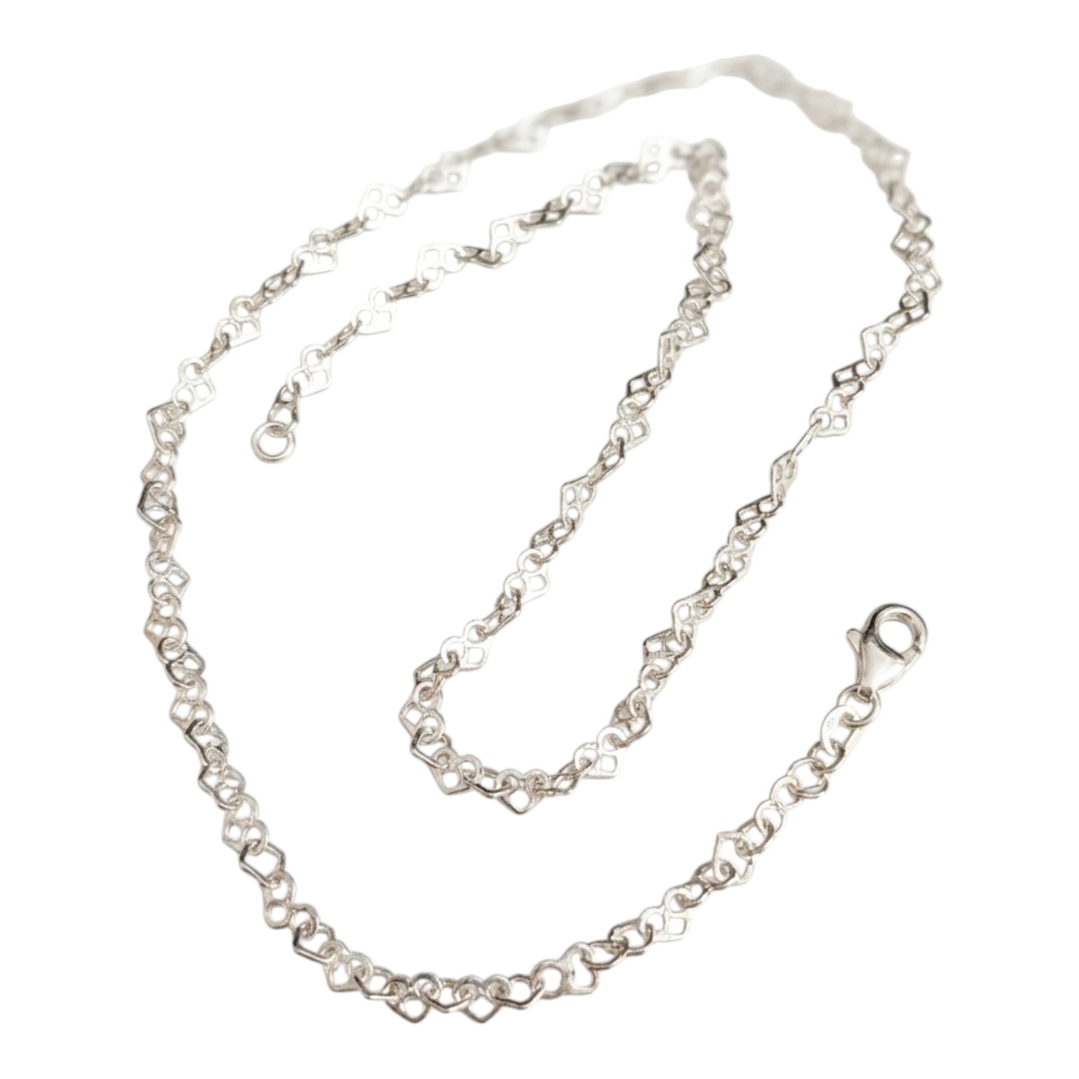 Chaine Argent \'Love\' argenté - 50 cm 15 mm - [S2101]