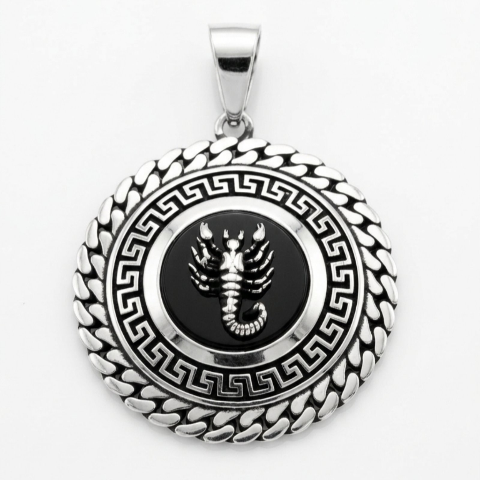 Pendentif argent \'Scorpion\' argenté vieilli - 31 mm - [S2107]