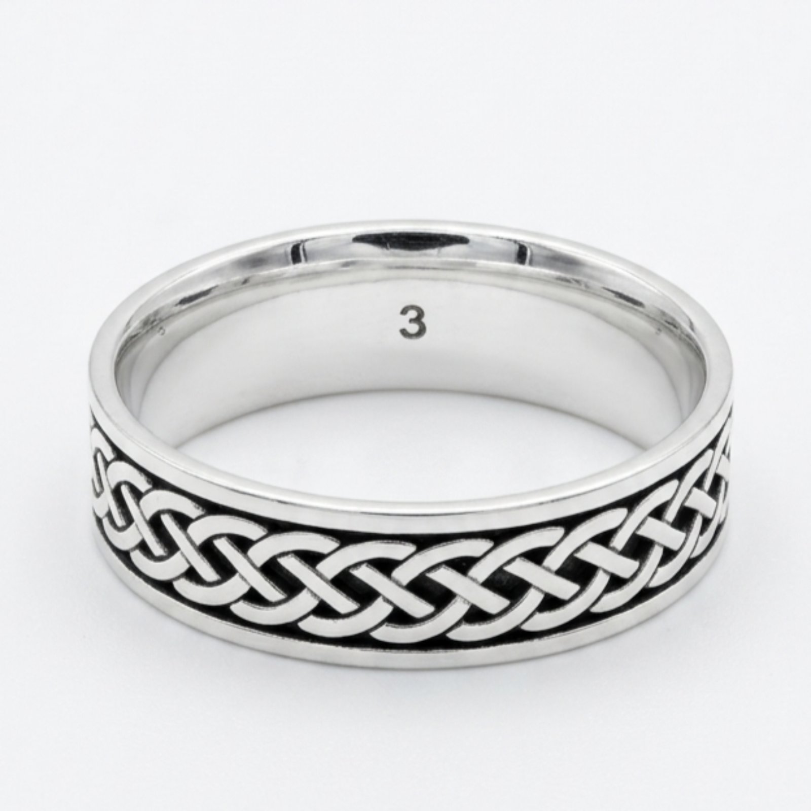 Bague Homme Argent \'Thorgal\' argenté vieilli - 6 mm - [S2110]
