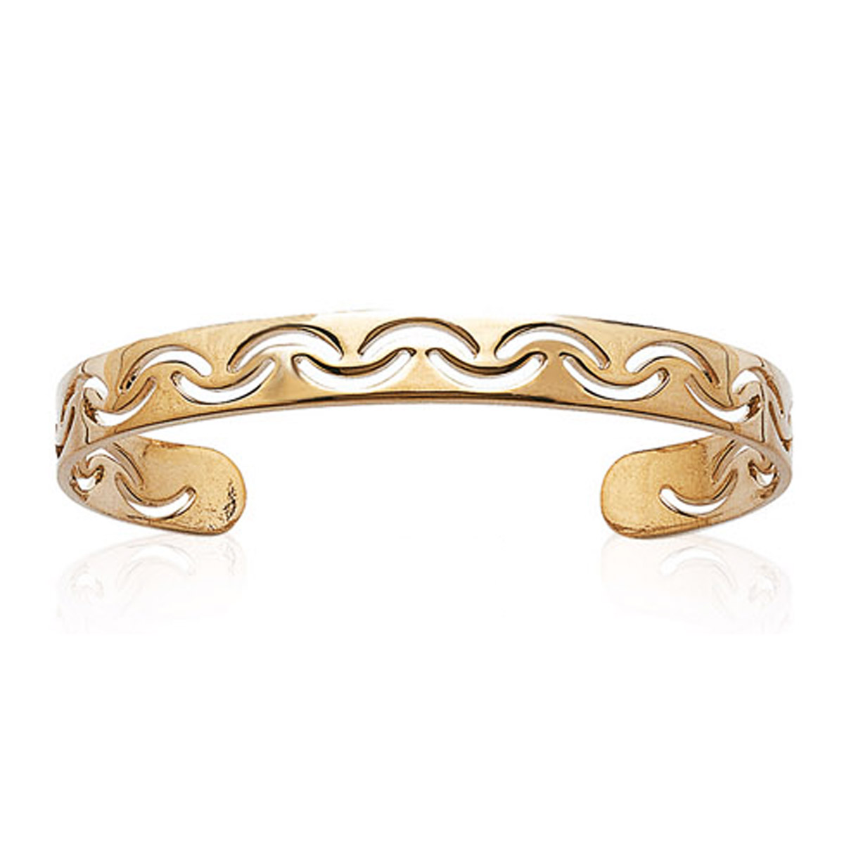 Bracelet Plaqué Or \'Cleopatra\' doré - 60 mm 8 mm - [D6849]