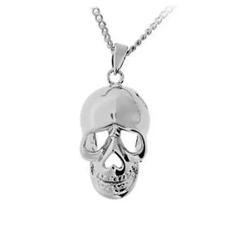 les trésors de lily Pendentif Argent 'Tête de Mort' argenté (rhodié) 16x12x12 mm [K0152]