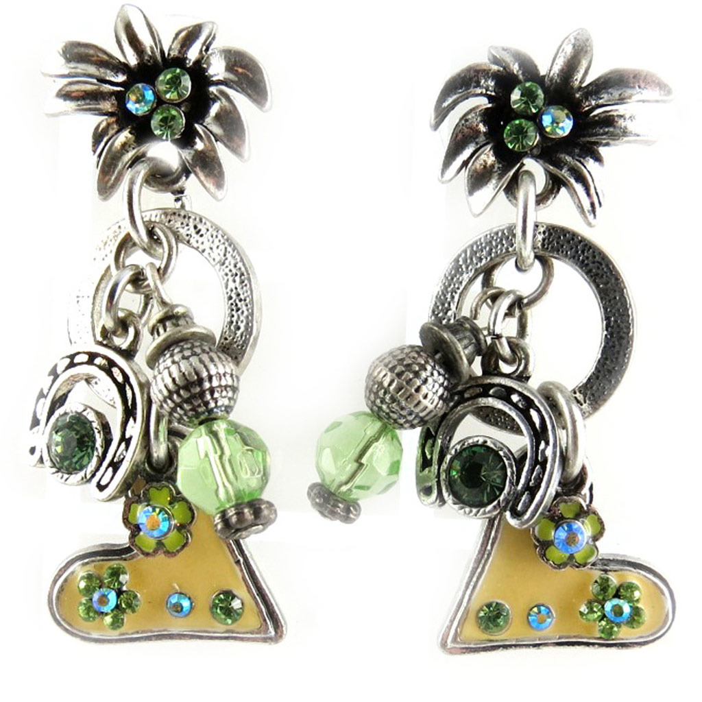 Boucles Créateur \'Tour du Monde\' Vert  - [E0578]