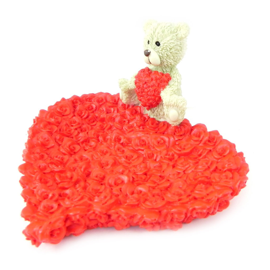 Coupelle vide poches \'Teddy Love\' rouge - [H1390]