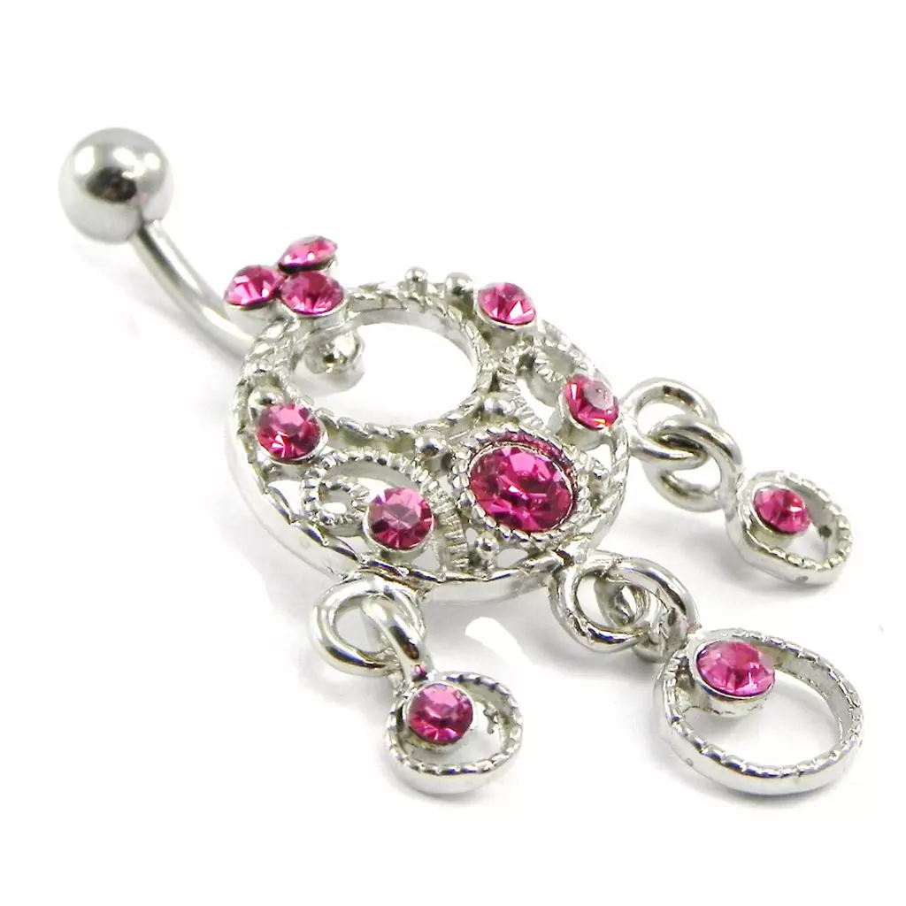 les trésors de lily Body Piercing 'Déesse' rose [I1356]