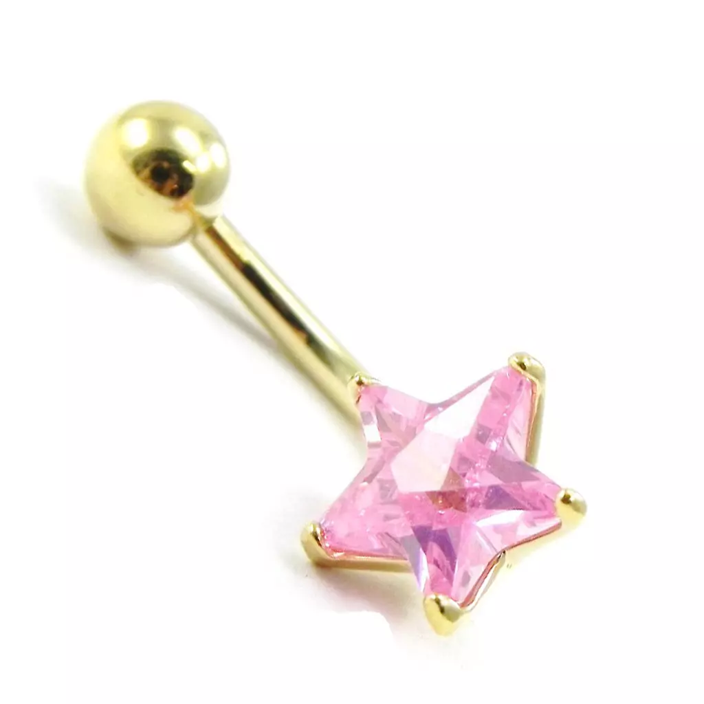 les trésors de lily Body Piercing 'Etoile' rose [I1414]