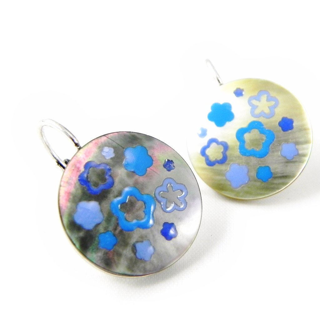 Boucles Créateur \'Bora Bora\' bleu - [H2319]