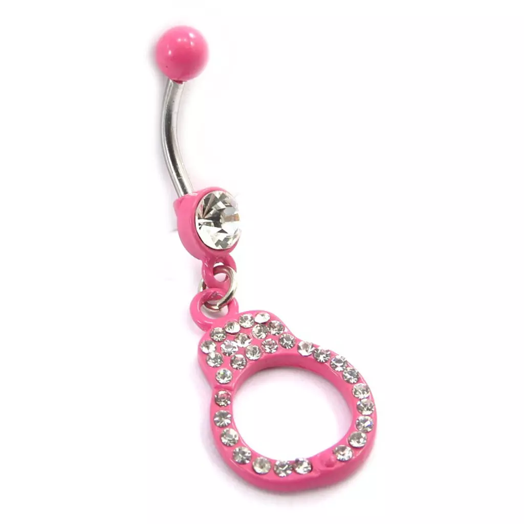les trésors de lily Body Piercing 'Menottes' rose [K0985]