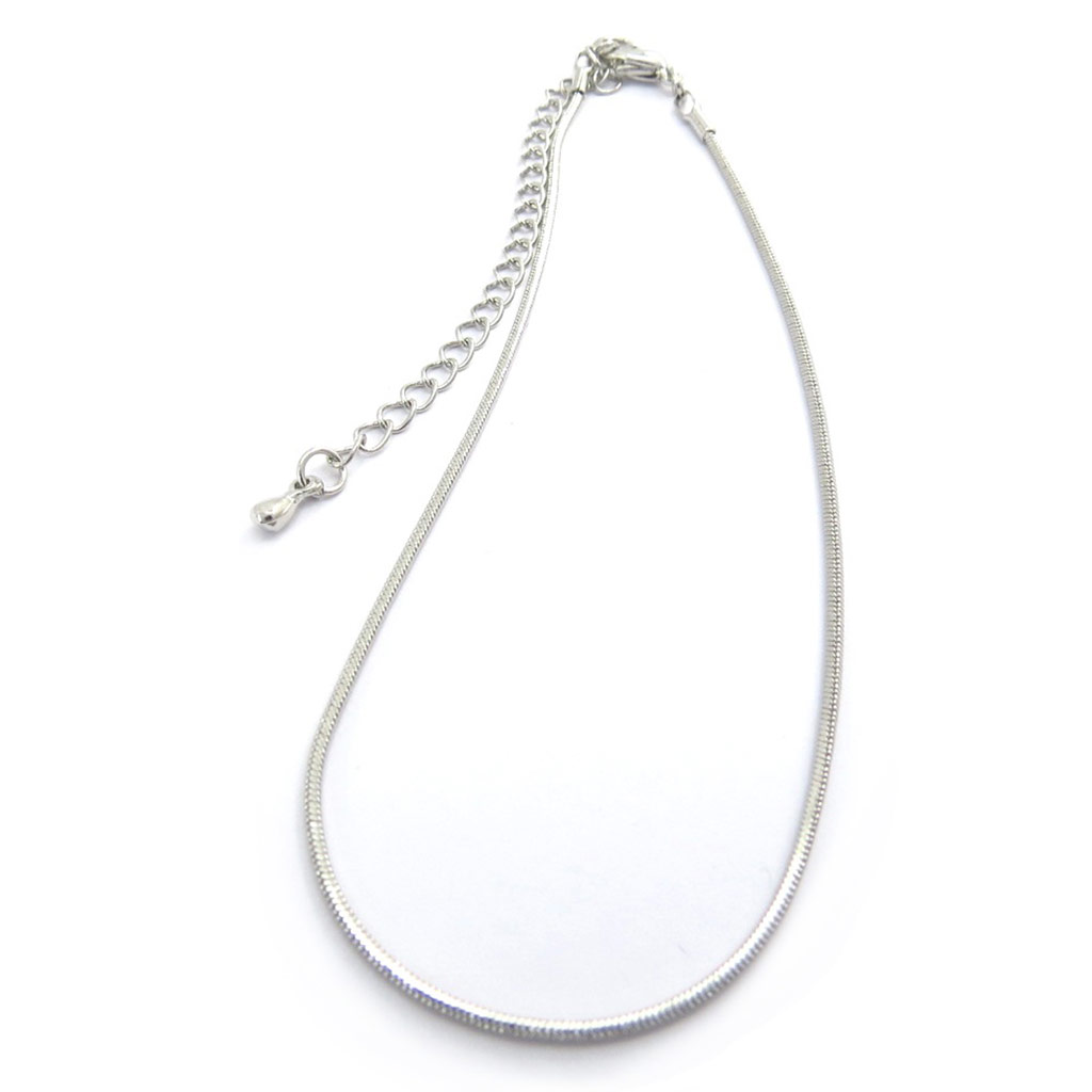 Chaine Cheville \'Serpent\' argenté - [K0988]